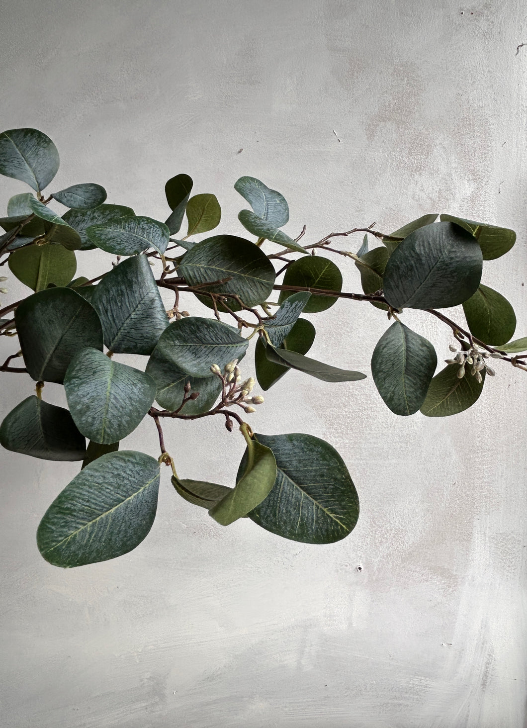 Faux berried Eucalyptus stems
