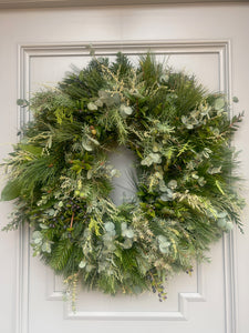Natural green Christmas wreath