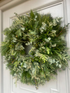 Natural green Christmas wreath