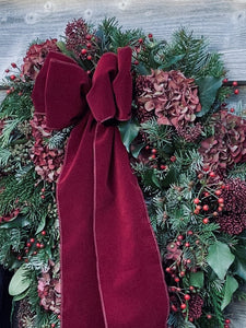 Hydrangea Christmas Wreath