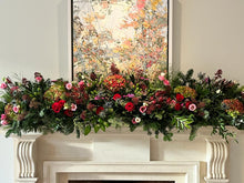 Abundant Christmas mantel